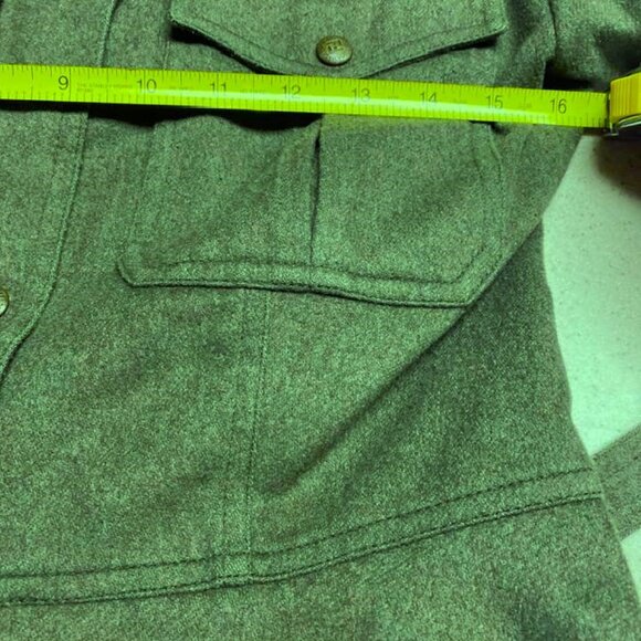 Auth. Fendi Roma Short Coat/ Dress Olive Green Color Size Small Belted - Picture 10 of 13